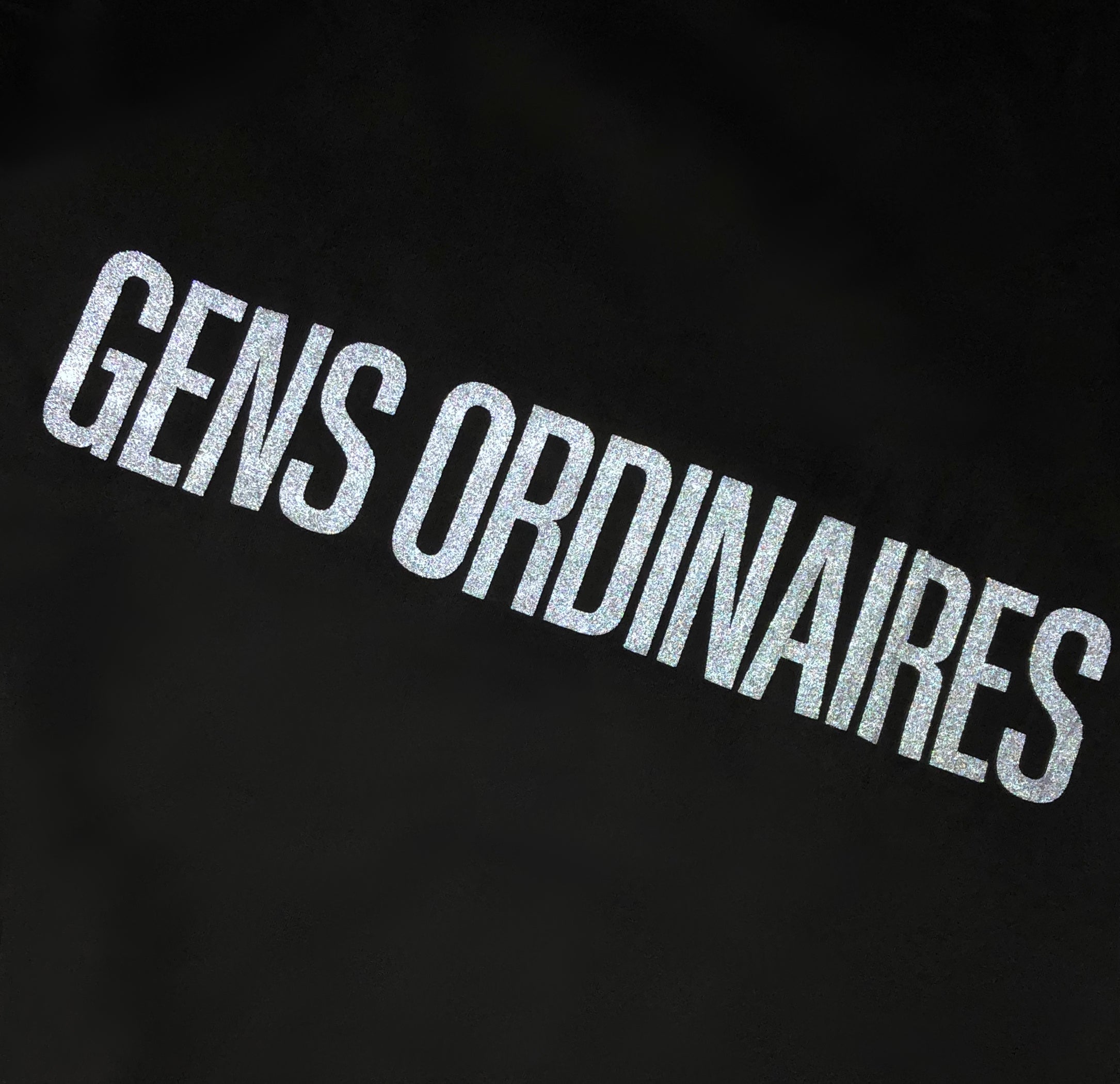 Gens Ordinaires Black Cotton Crew Neck Mens Sweatshirt