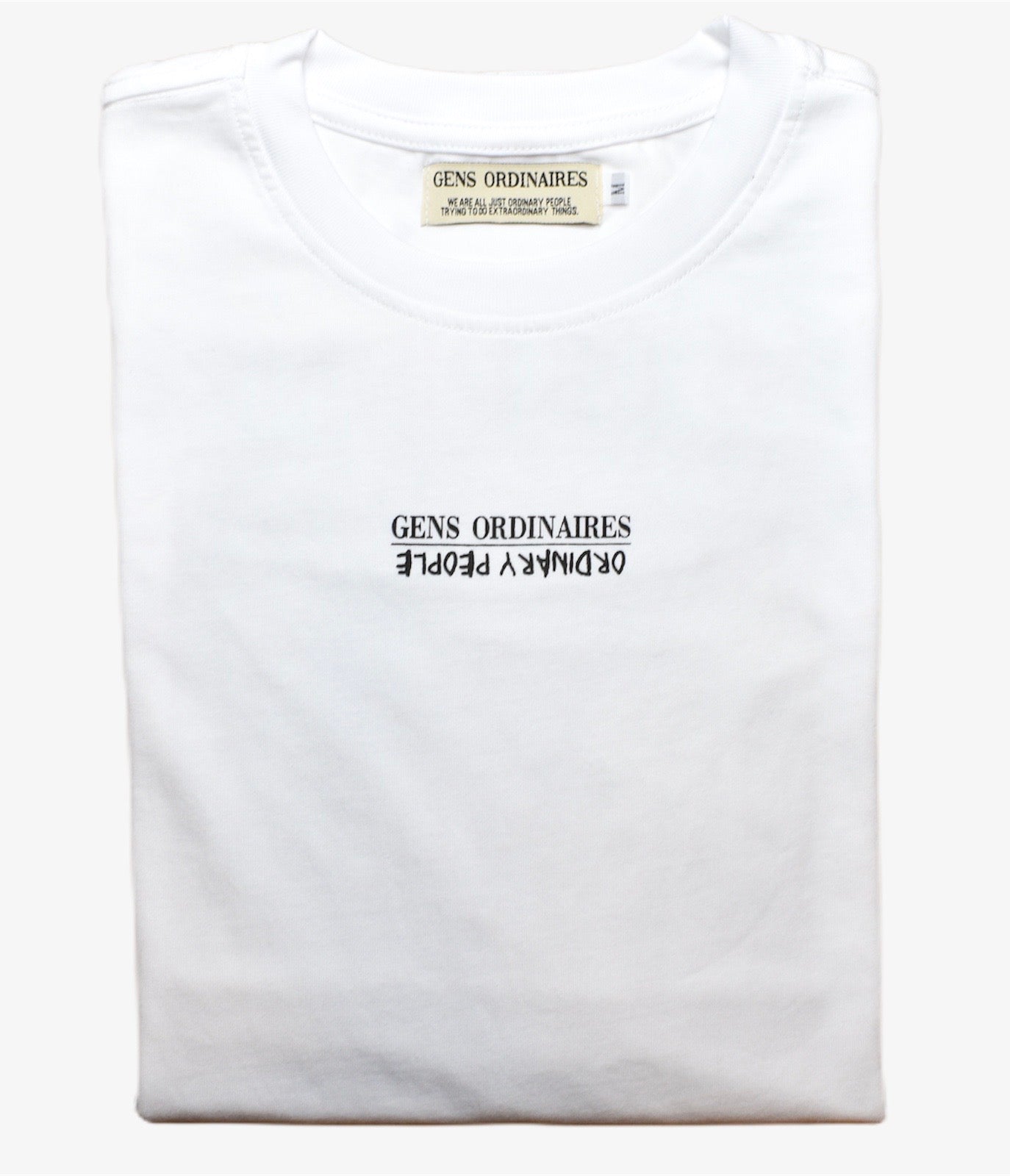 Gens Ordinaires White Cotton Premium Graphic T-shirt