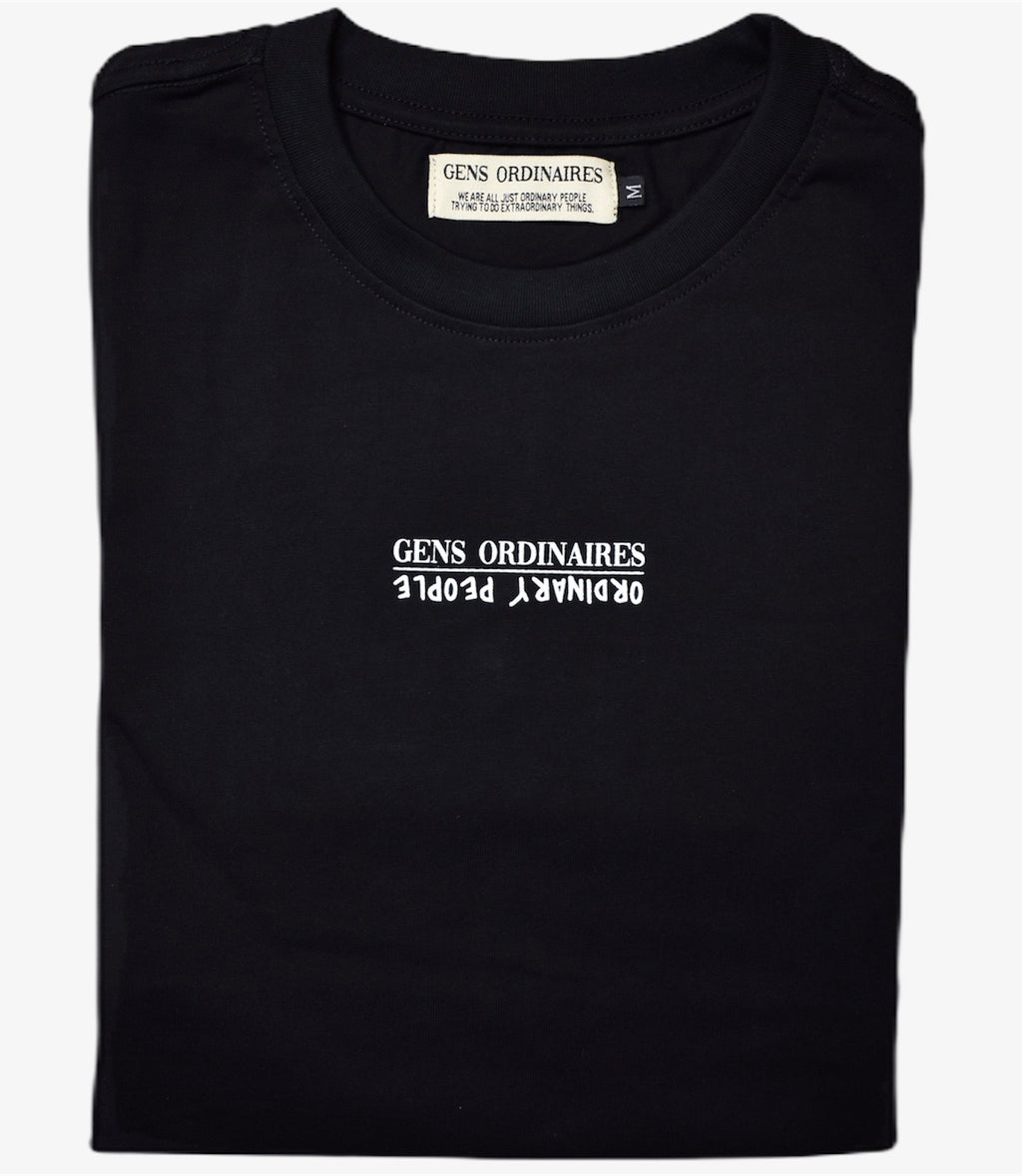 Gens Ordinaires Black Cotton Premium Graphic T-shirt